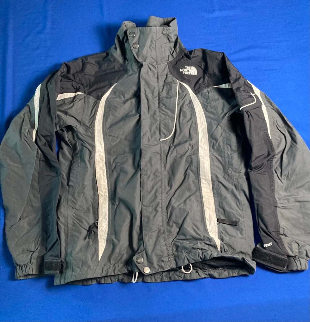 The North Face Womens Jacket Size S/P Blk/Gray/White Hyvent Full Zip Lined *READ